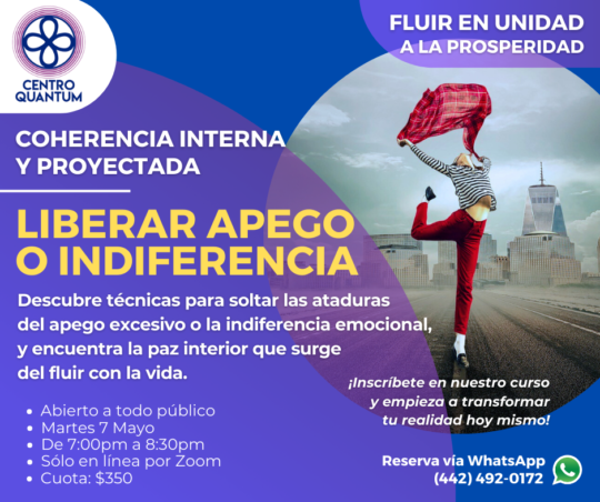 7 Mayo – “Liberar apego o indiferencia”
