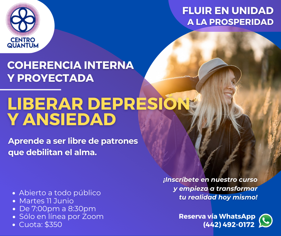 11 Junio – Liberar depresión y ansiedad