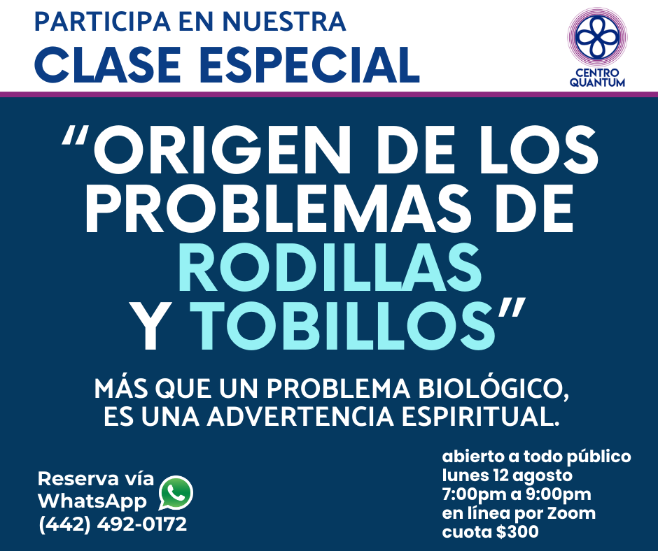 12 Agosto – “Origen de los problemas de rodillas y tobillos”