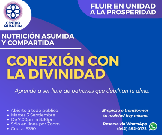 3 Sept – “Conexión con la divinidad”