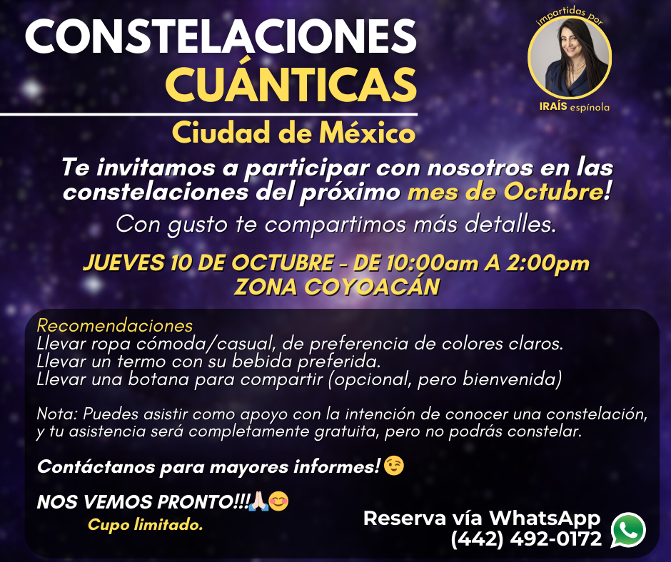 10 Oct – Constelaciones Cuánticas CDMX