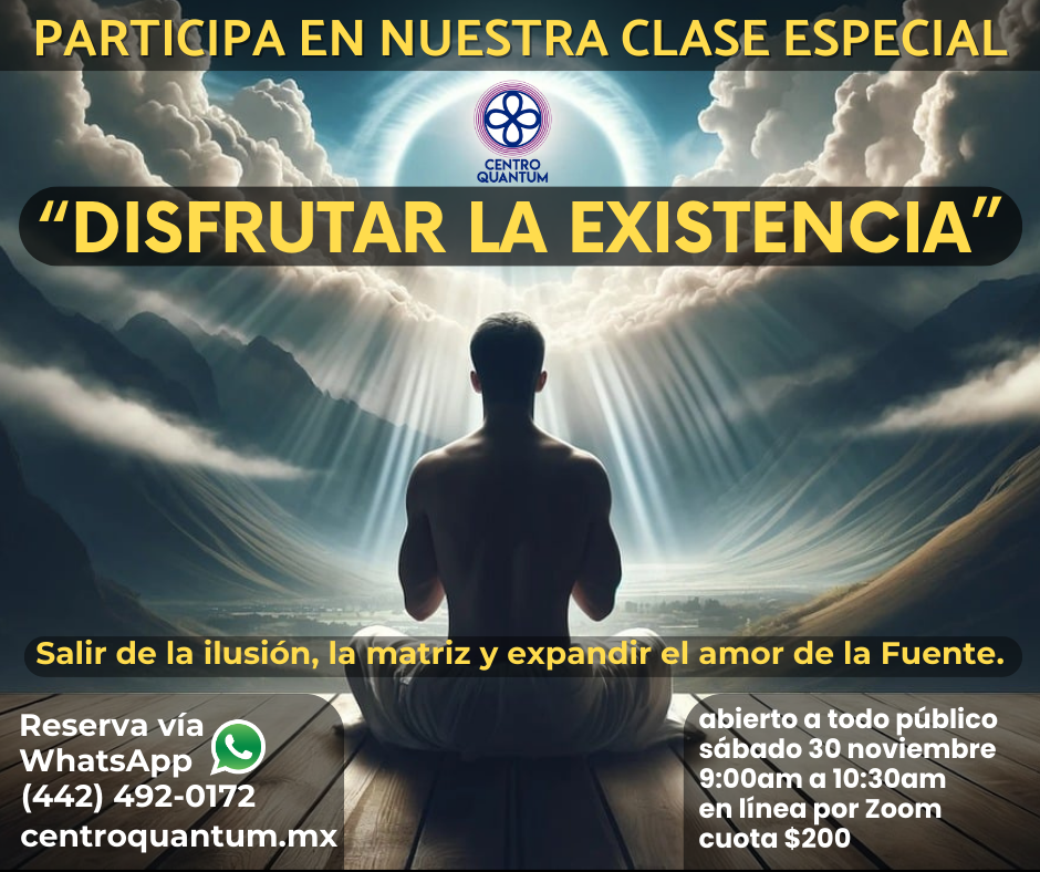 30 Nov – “Disfrutar la existencia”