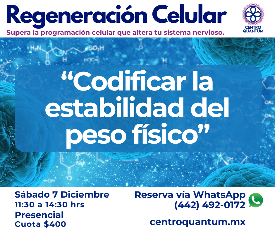 7 Dic – “Codificar la estabilidad del peso físico”