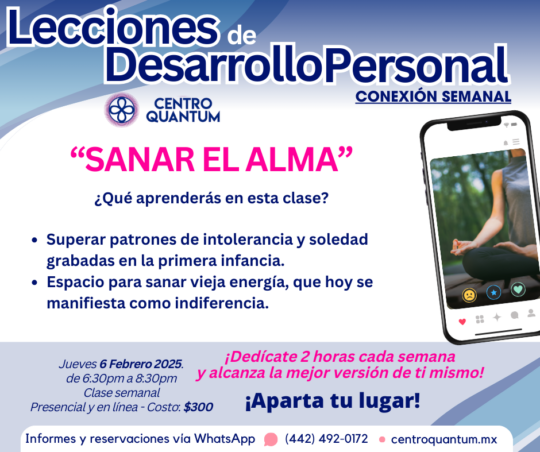 6 Feb – “Sanar el alma”