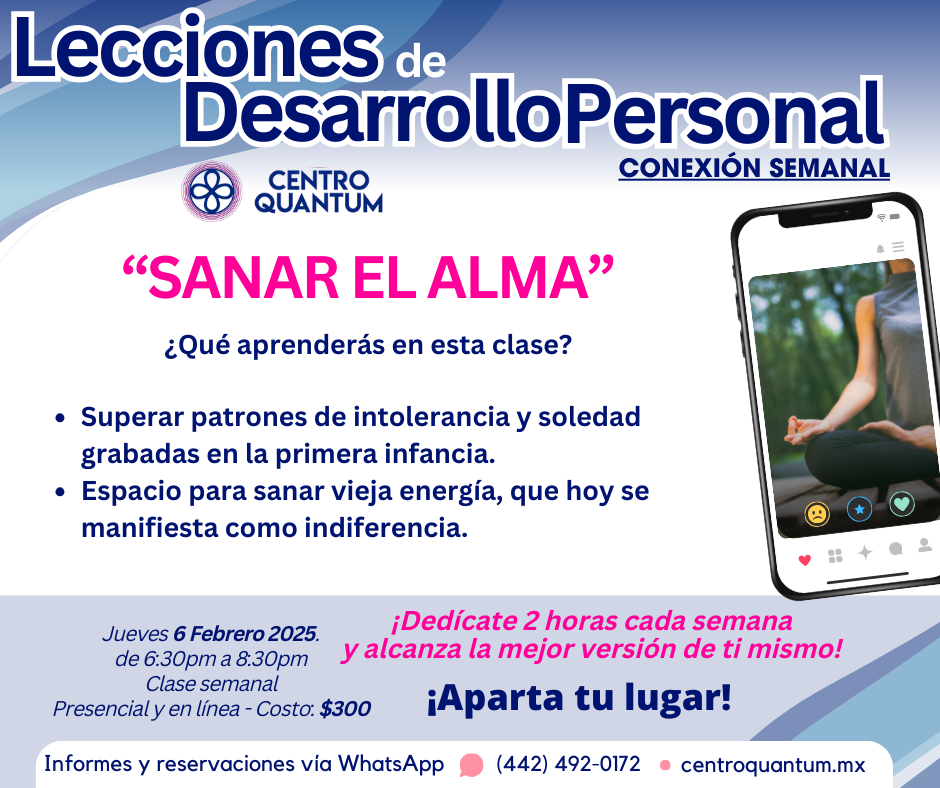6 Feb – “Sanar el alma”