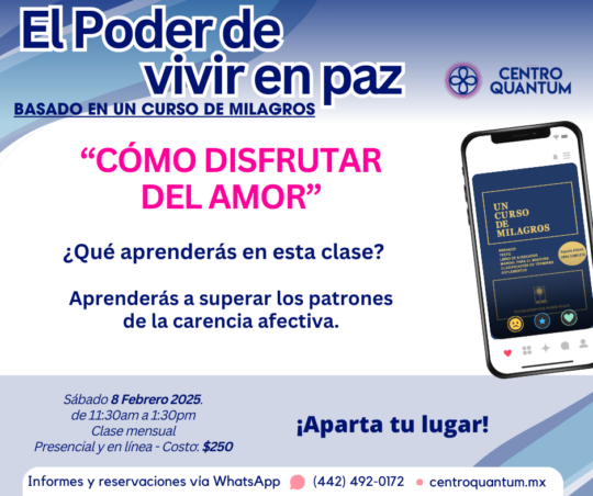 8 Feb – “Cómo disfrutar del amor”
