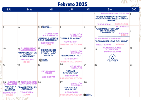 Feb 2025 – Calendario de actividades