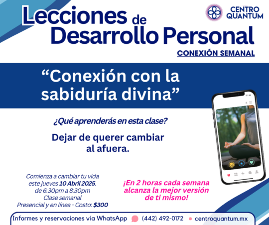 10 Abril – “Conexión con la sabiduría divina”
