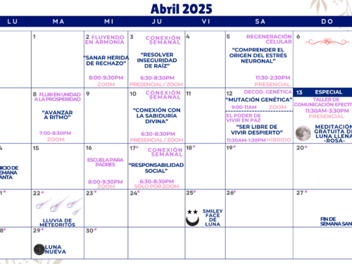 Abril – Calendario de cursos y actividades