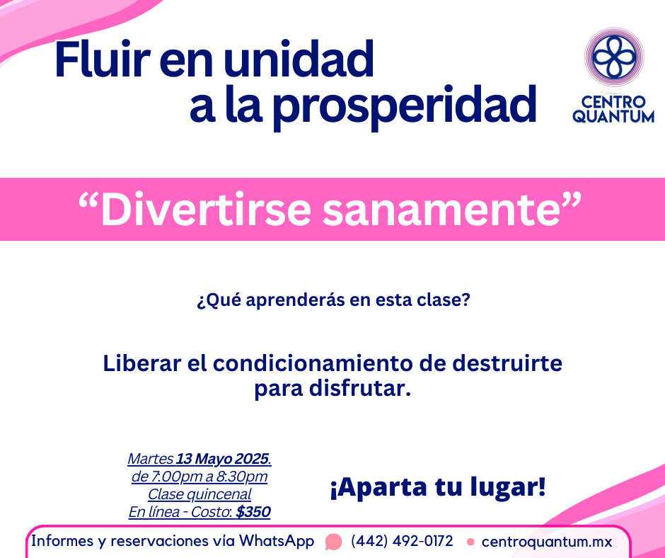 13 Mayo – “Divertirse sanamente”