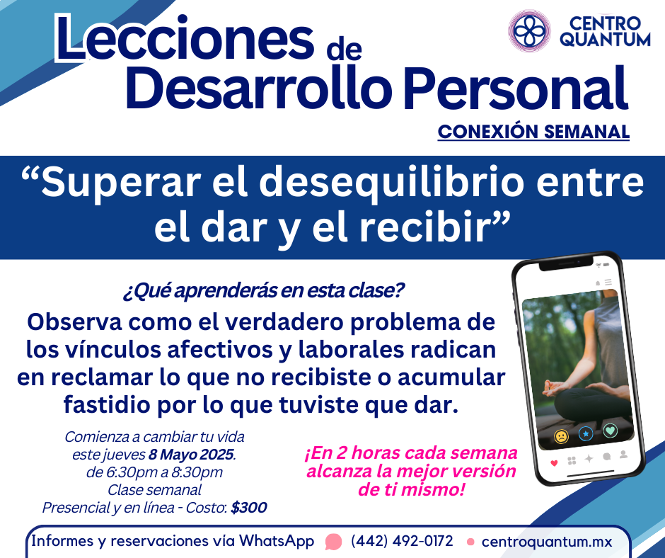 8 Mayo – “Superar el desequilibrio entre el dar y el recibir”