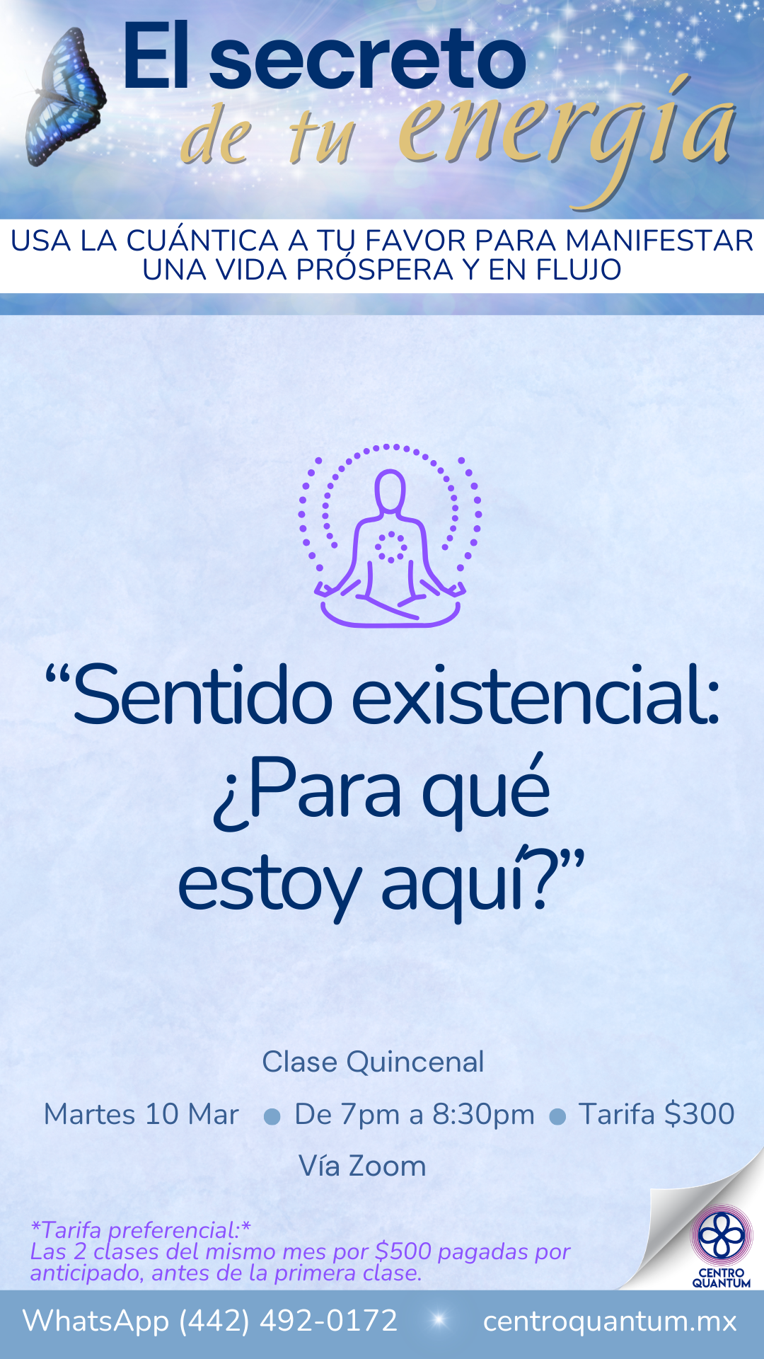 10 Mar – Sentido existencial: ¿Para qué estoy aquí?