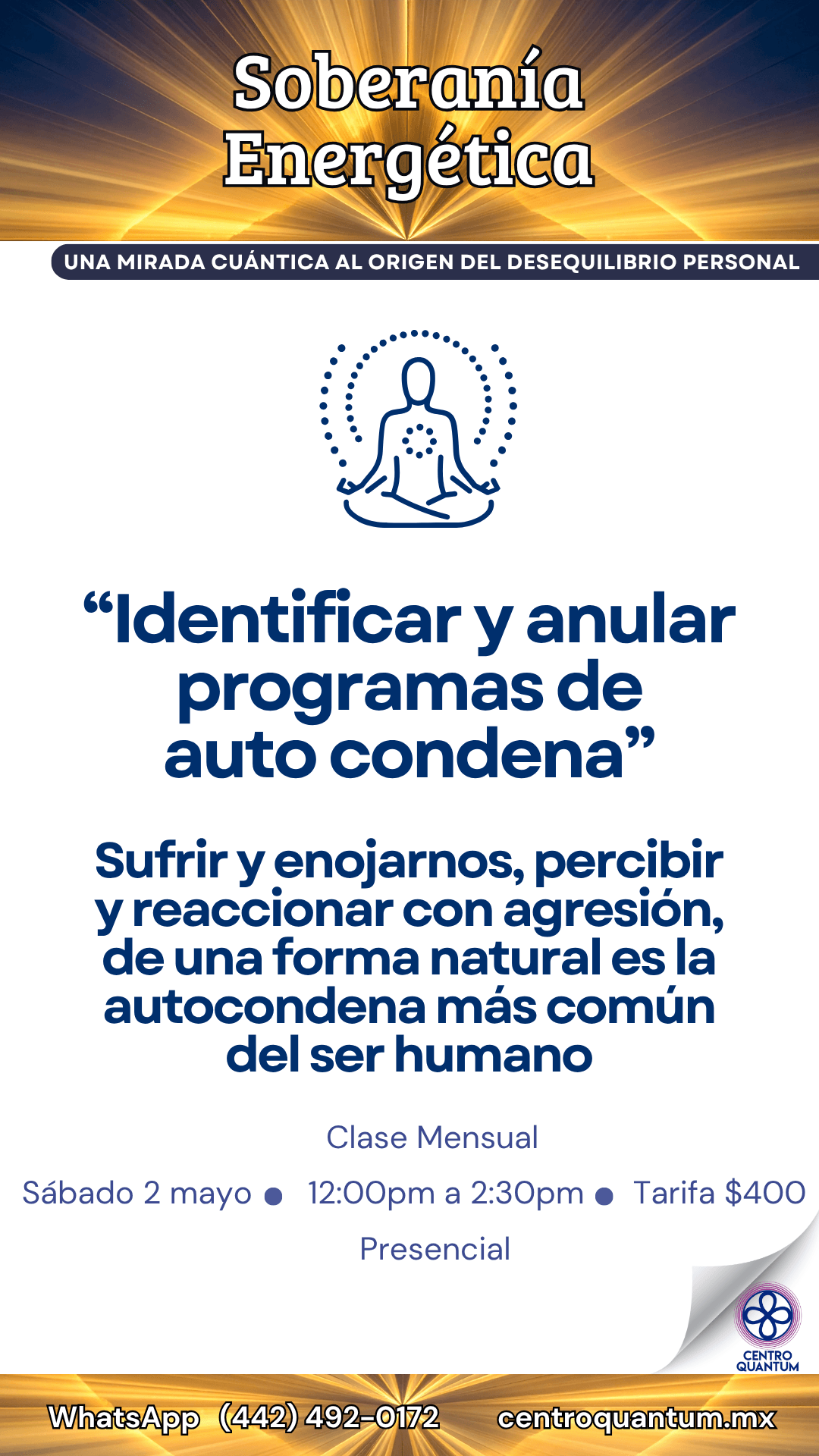 2 Mayo – Identificar y anular programa de auto condena.