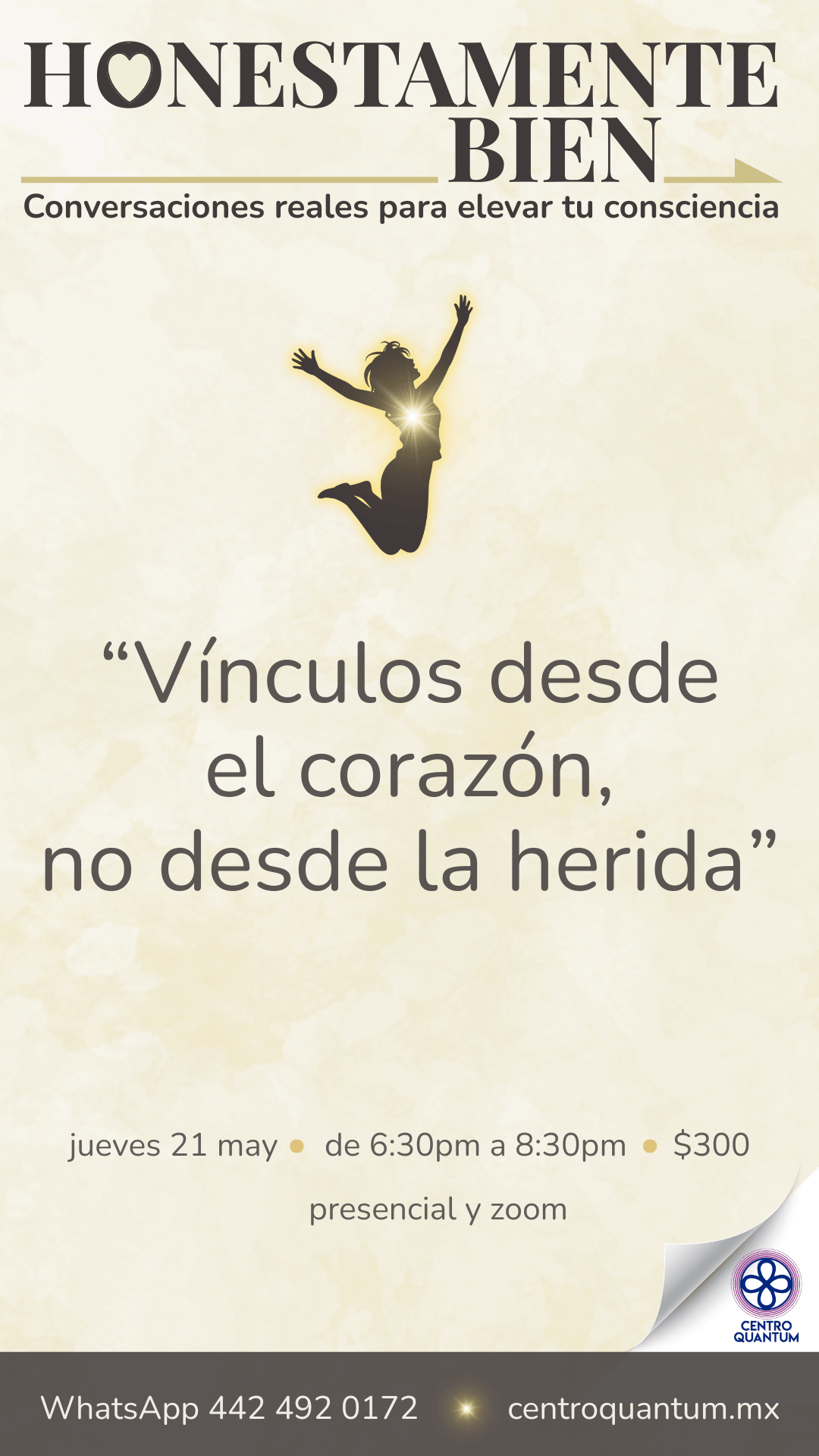 21 Mayo – Vínculos desde el corazón, no desde la herida.
