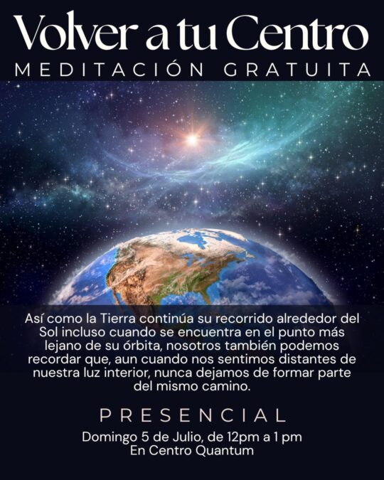 5 Julio – Meditación presencial
